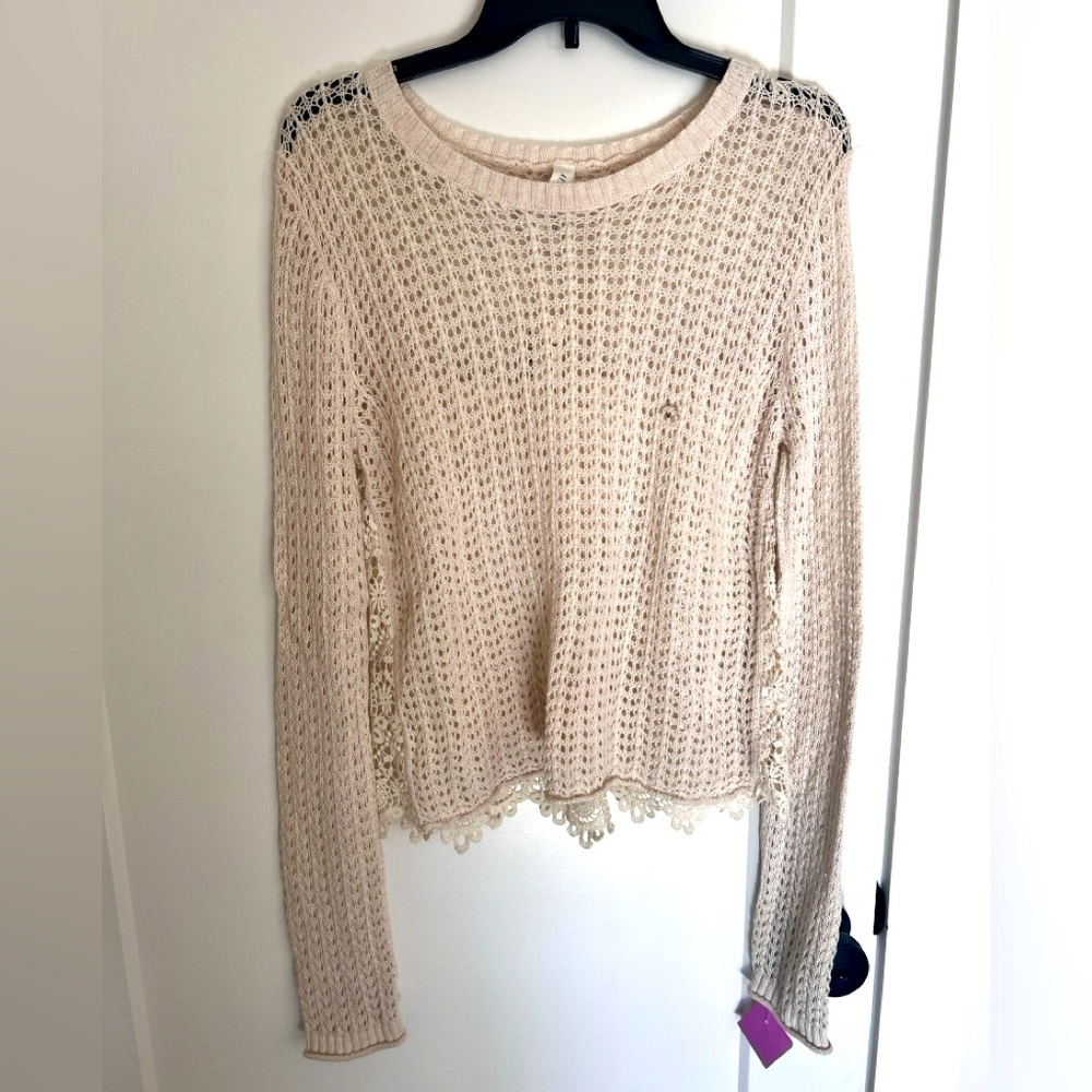 Aeropostale crocheted sweater